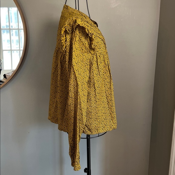 Nation LTD Tilly A Line Ruffle Top In Citrine Floral Size L - Picture 5 of 8